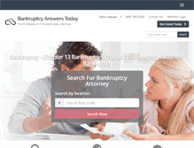 Tablet Screenshot of bankruptcyanswerstoday.com